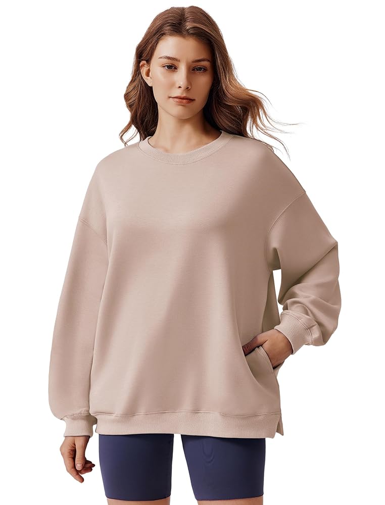 PINSPARK Sweatshirts for Women Crewneck Fall Outfits Side